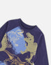 Raglan T-Shirt With Dinosaure Print Navy - G20U73_481