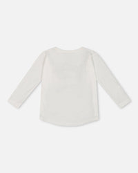 Long Sleeve T-Shirt With Print Off White Tees & Tops Deux par Deux 