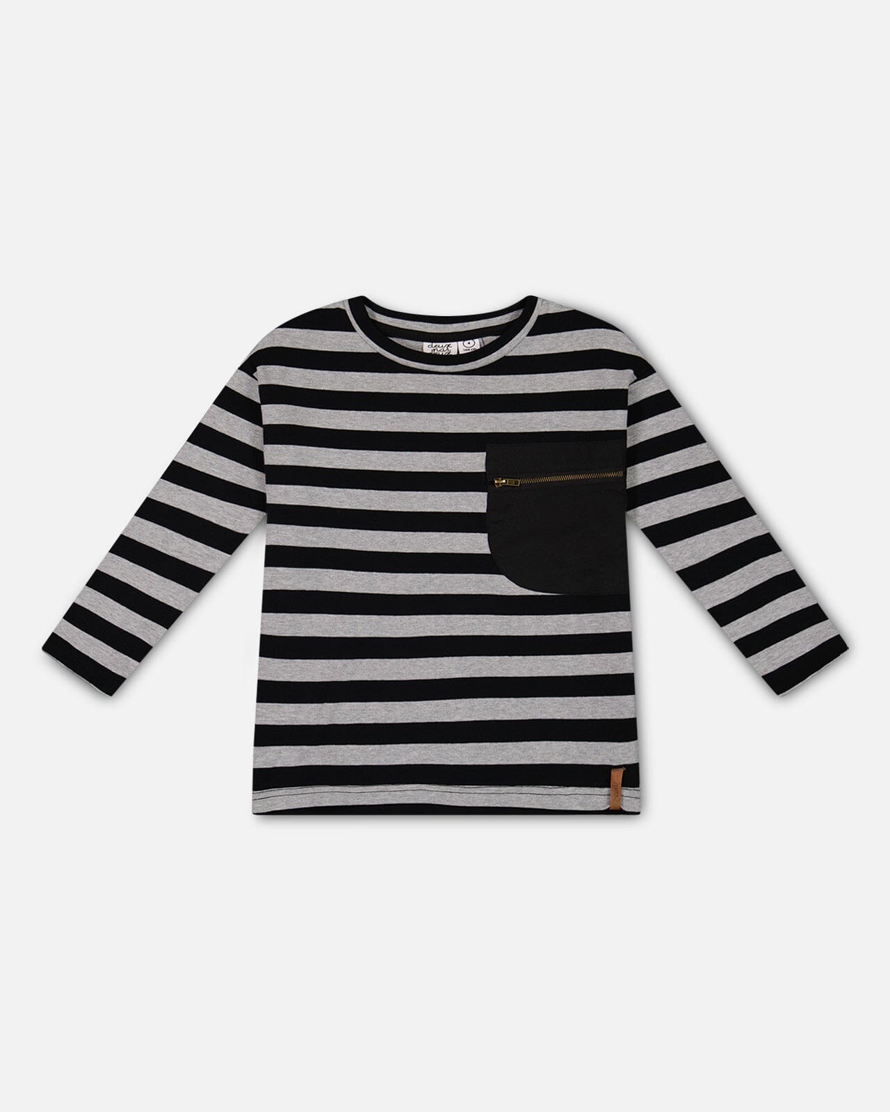 Striped Rib T-Shirt Black Tees & Tops Deux par Deux 