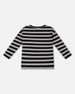 Striped Rib T-Shirt Black Tees & Tops Deux par Deux 