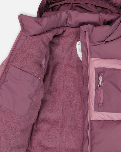 Puffy Jacket Lilac And Purple Outerwear Deux par Deux 