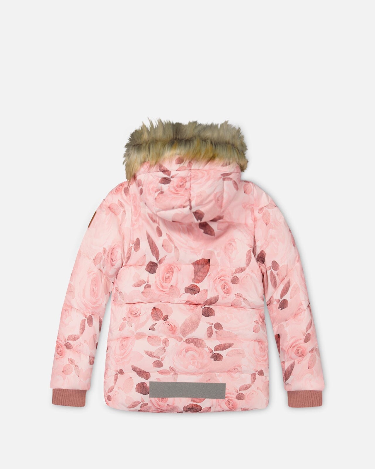 Puffy Jacket Printed Rose Petals Outerwear Deux par Deux 