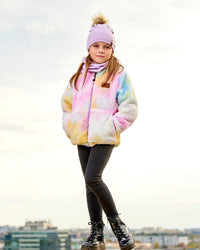 Reversible Plush Jacket Lilac Tie Dye - G20W60_562