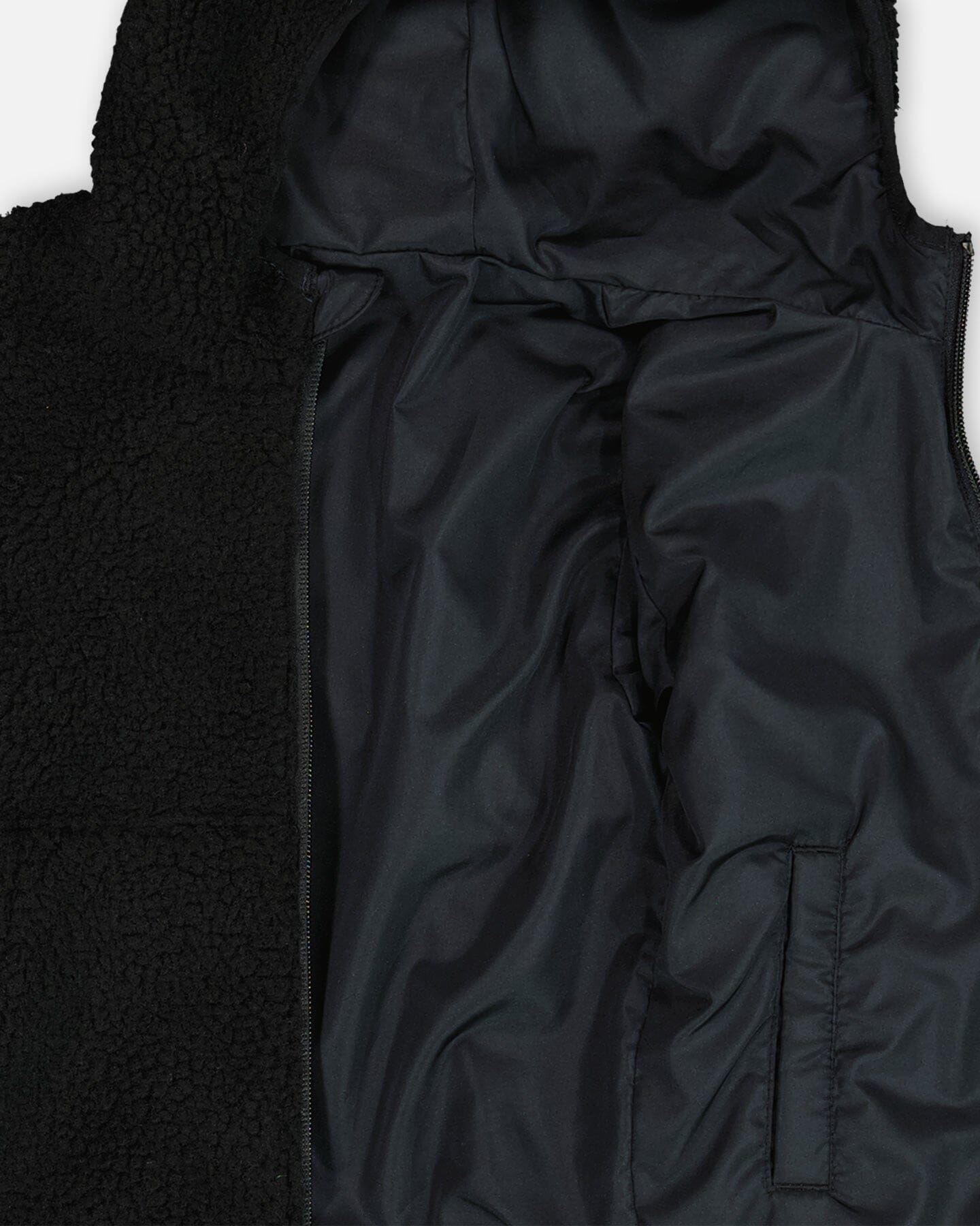 Reversible Sherpa Jacket Black Outerwear Deux par Deux 