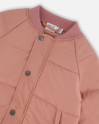 Quilted Jacket Pink Outerwear Deux par Deux 