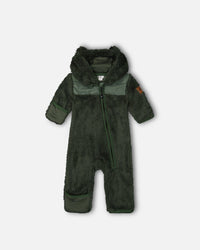 Baby One Piece Plush Forest Green Outerwear Deux par Deux 