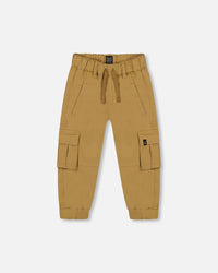 Stretch Twill Cargo Jogger Pants Dark Beige - G20YB20_142