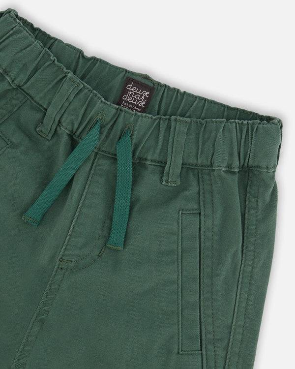 Stretch Twill Cargo Jogger Pants Forest Green - G20YB20_930