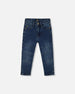 Stretch Jeans Straight Leg Dark Blue Denim - G20YB23_123