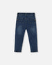 Stretch Jeans Straight Leg Dark Blue Denim - G20YB23_123