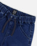 French Terry Jogger Pants Dark Blue Denim - G20YB24_123