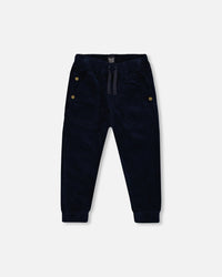 Stretch Corduroy Jogger Pants Navy Pants & Shorts Deux par Deux 