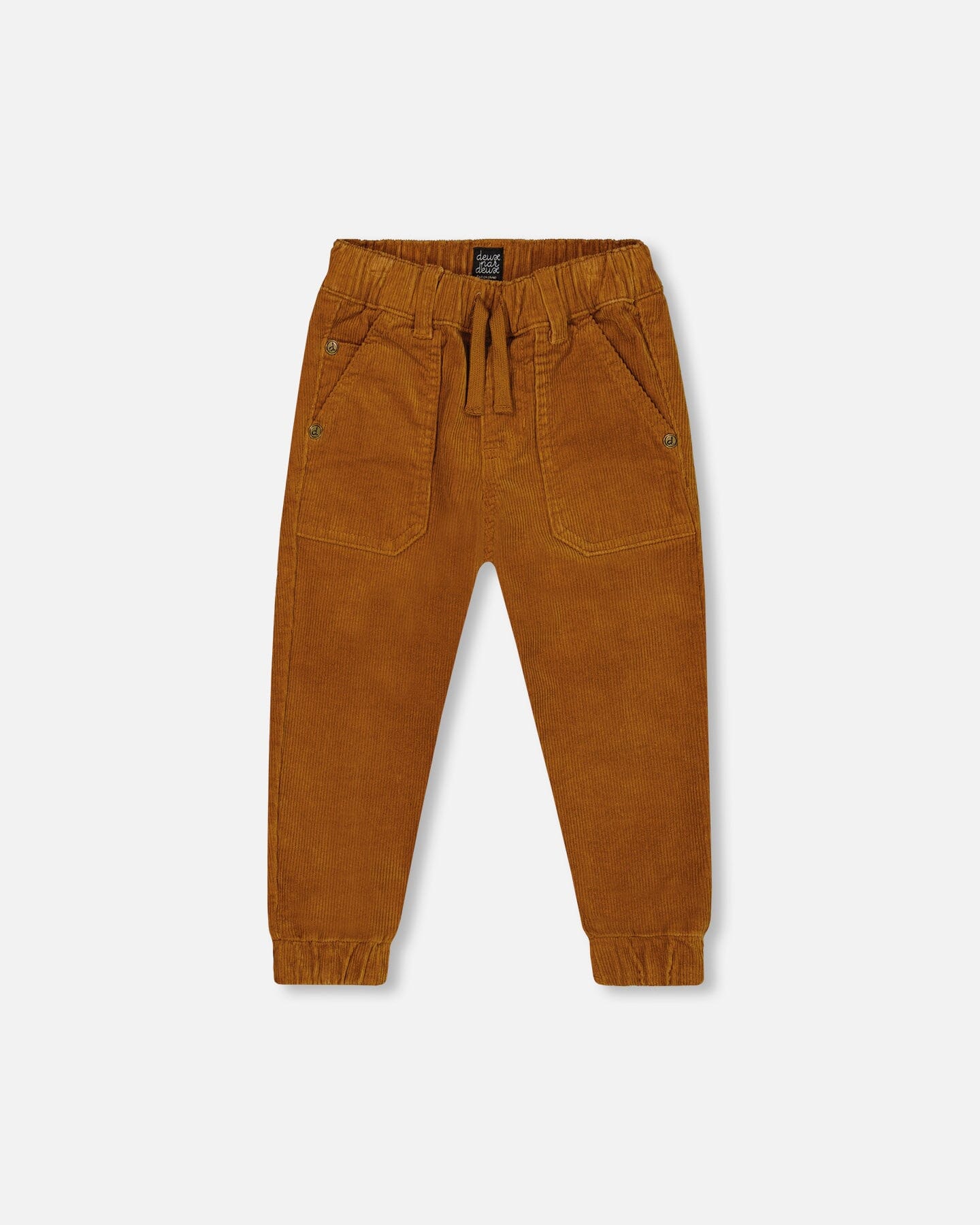 Stretch Corduroy Jogger Pants Caramel Brown Pants & Shorts Deux par Deux 