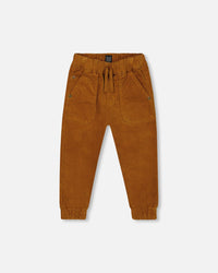 Stretch Corduroy Jogger Pants Caramel Brown Pants & Shorts Deux par Deux 