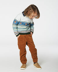 Stretch Corduroy Jogger Pants Caramel Brown Pants & Shorts Deux par Deux 