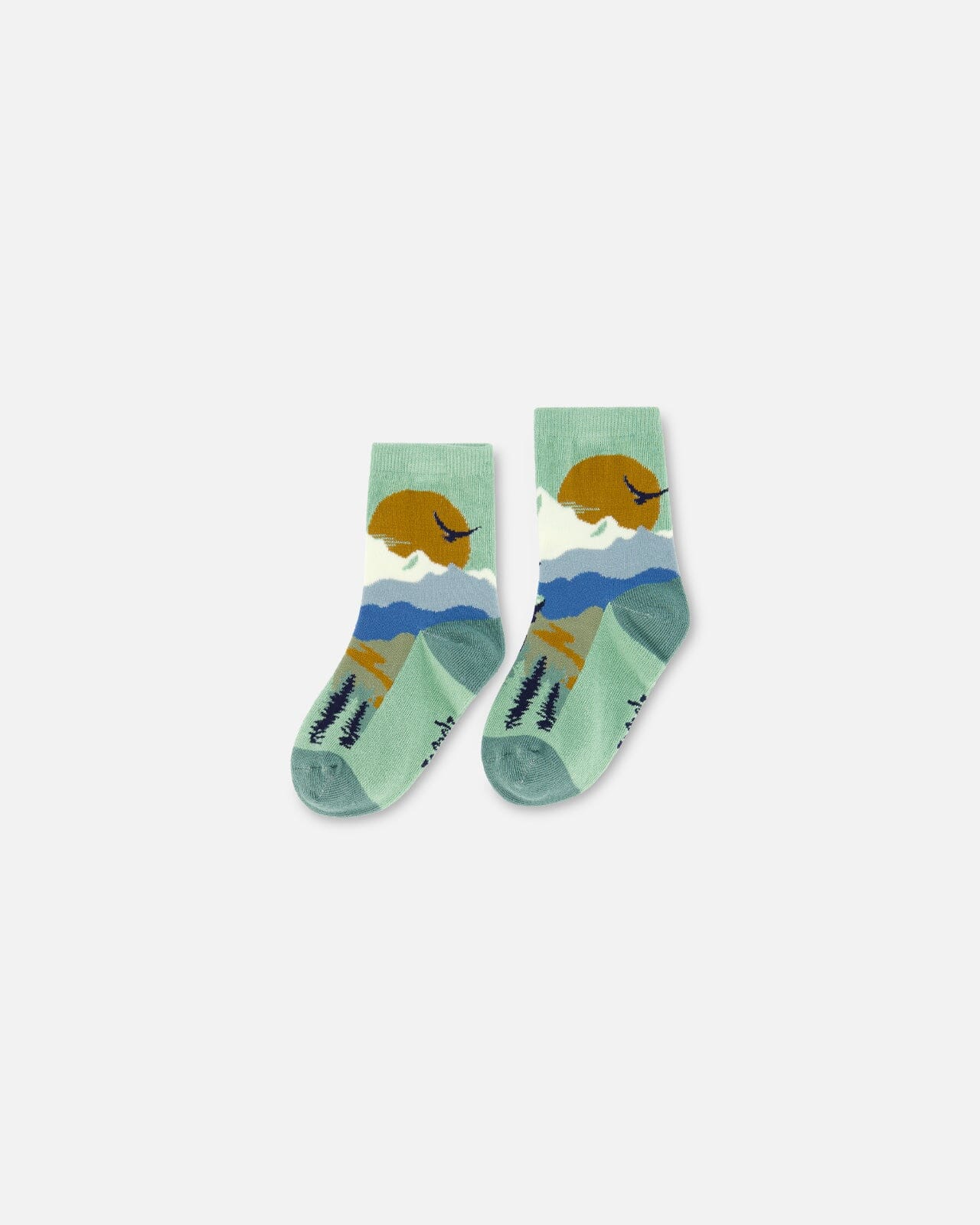 Socks Sage With Landscape Accessories Deux par Deux 