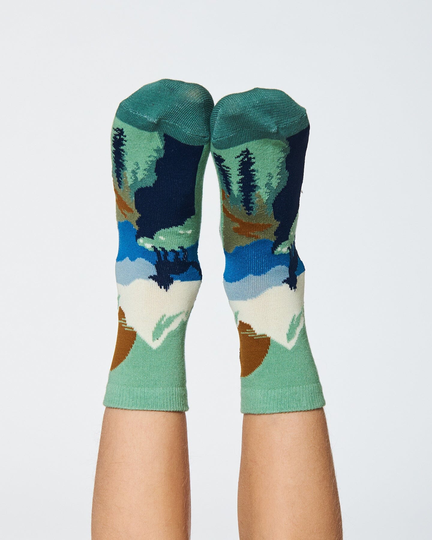 Socks Sage With Landscape Accessories Deux par Deux 