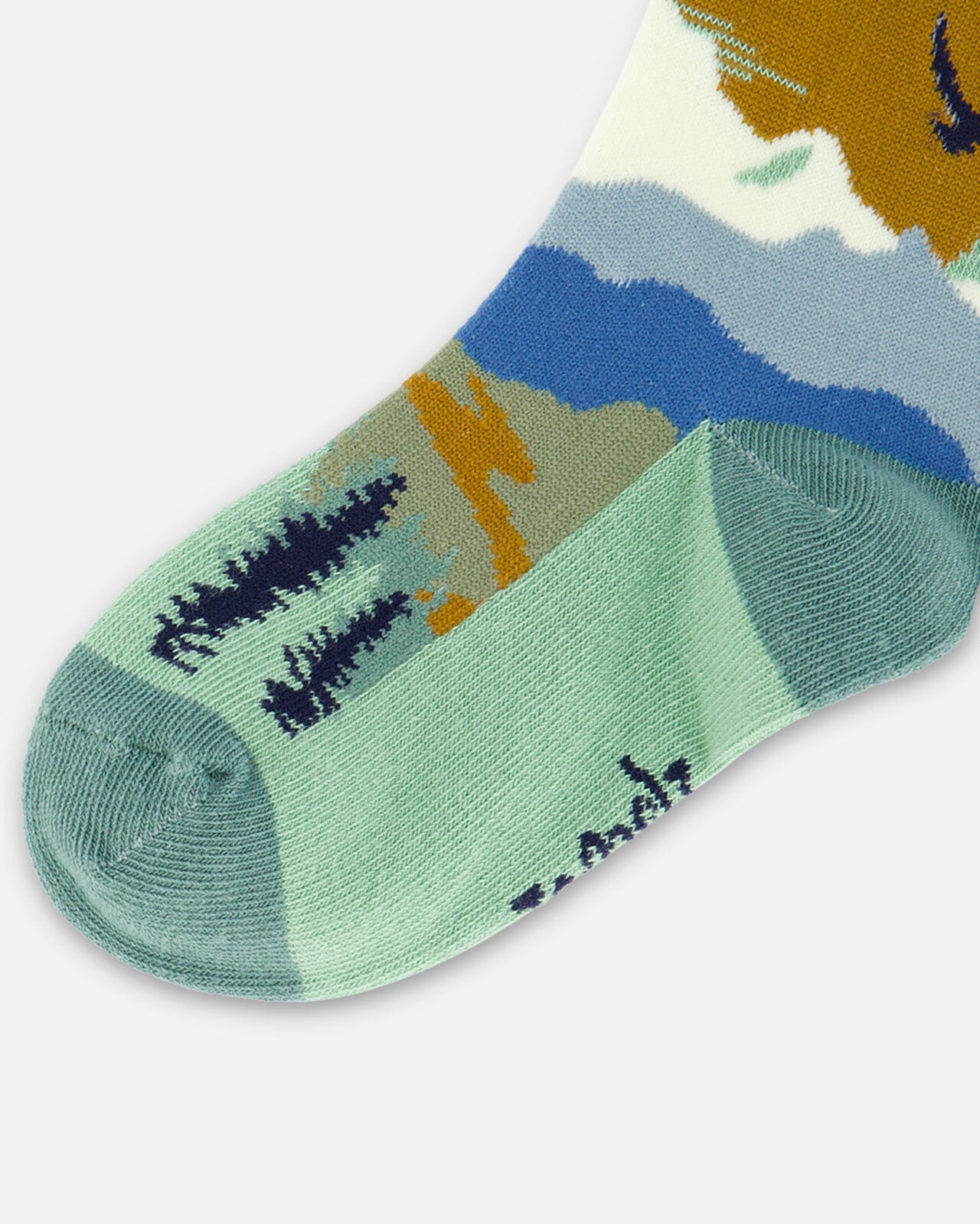 Socks Sage With Landscape Accessories Deux par Deux 