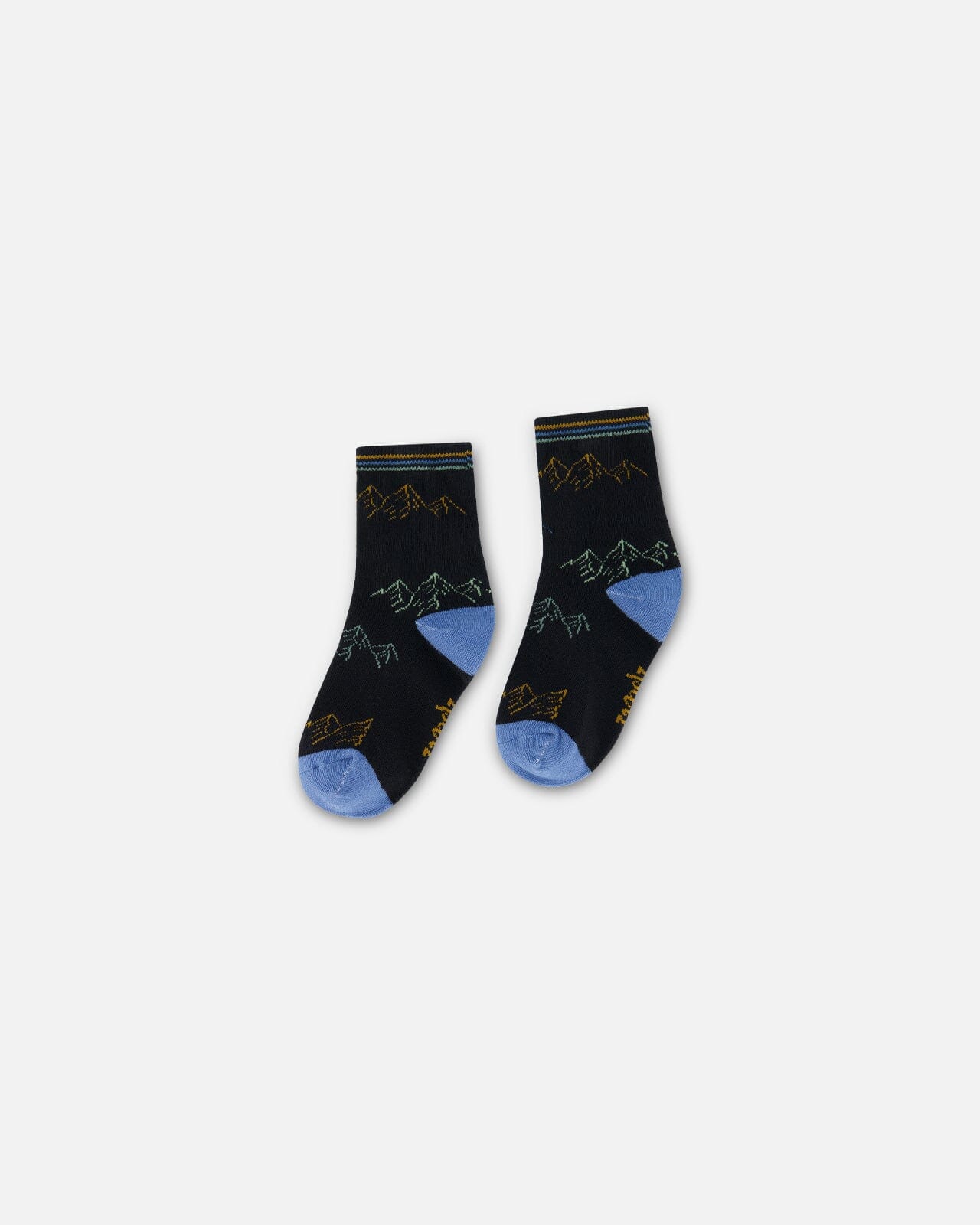 Socks Black With Mountains Accessories Deux par Deux 