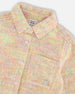Button Down Felt Overshirt Light Beige Multicolor - G20YG16_000
