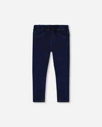 Plush Lined Dark Blue Denim Jeggings - G20YG21_123