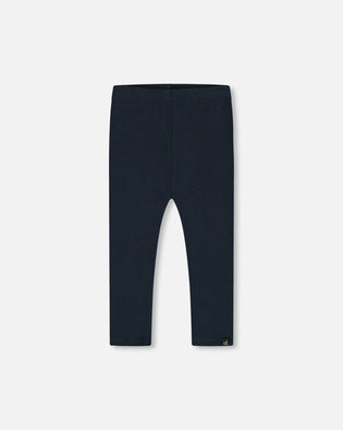 Rib Leggings Navy Leggings Deux par Deux 