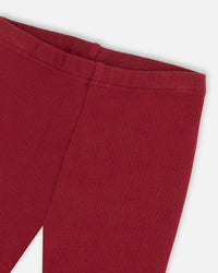 Rib Leggings Burgundy - G20YG60_791