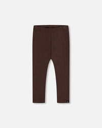 Rib Leggings Dark Brown Leggings Deux par Deux 