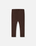 Rib Leggings Dark Brown Leggings Deux par Deux 