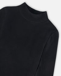 Super Soft Brushed Mock Neck Top Black - G20YG71_999