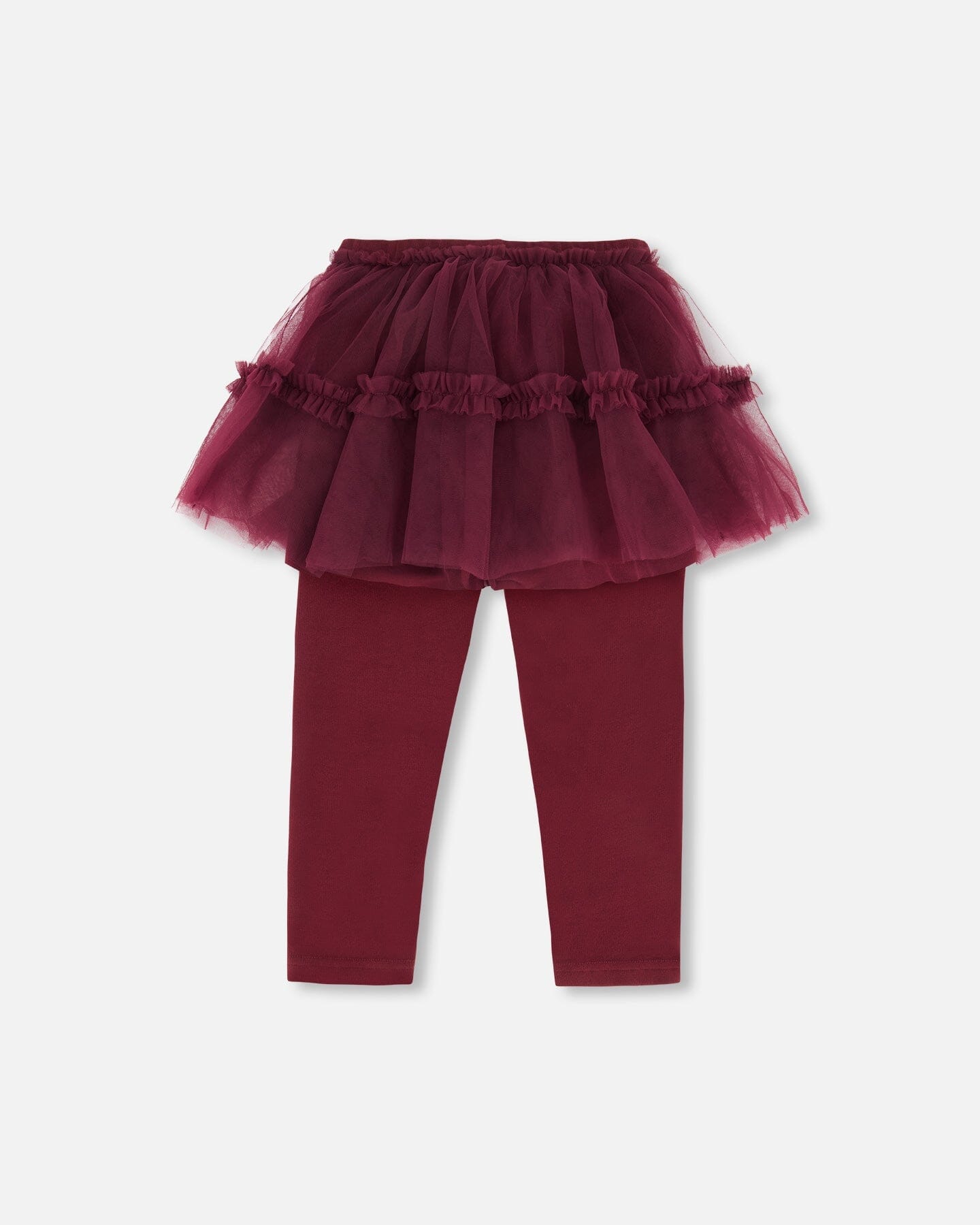 Leggings With Tulle Skirt Burgundy - G20YG82_791