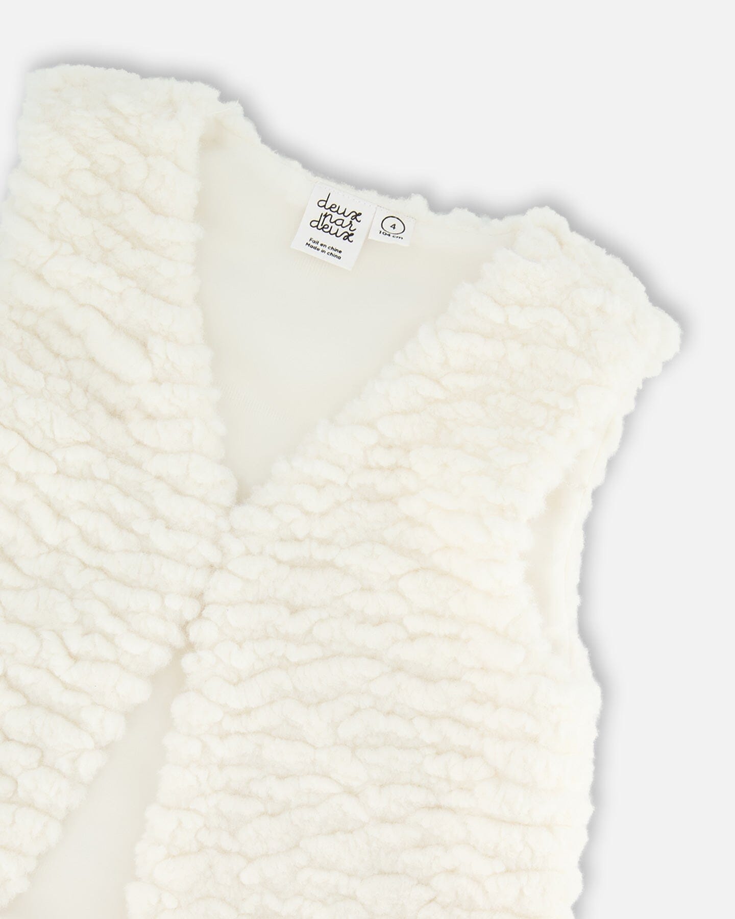 Faux Fur Vest Off White - G20Z30_101