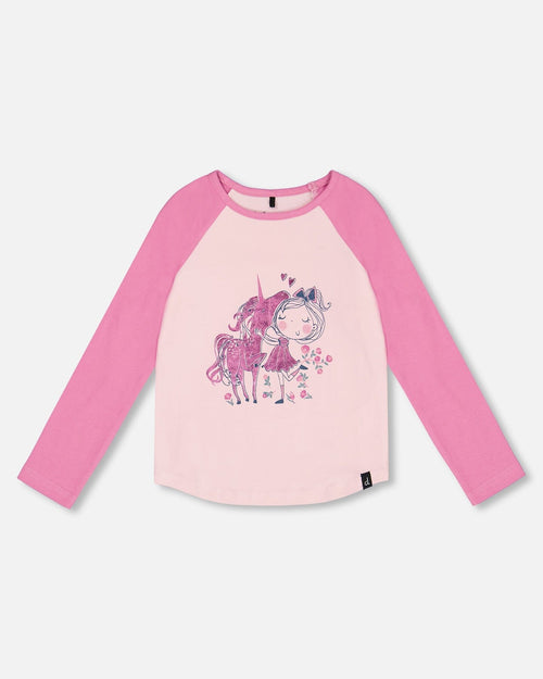 Baseball Top With Print Unicorn - G20Z70_526