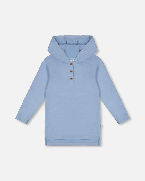 Hooded Rib Tunic Light Blue - G20Z76_447