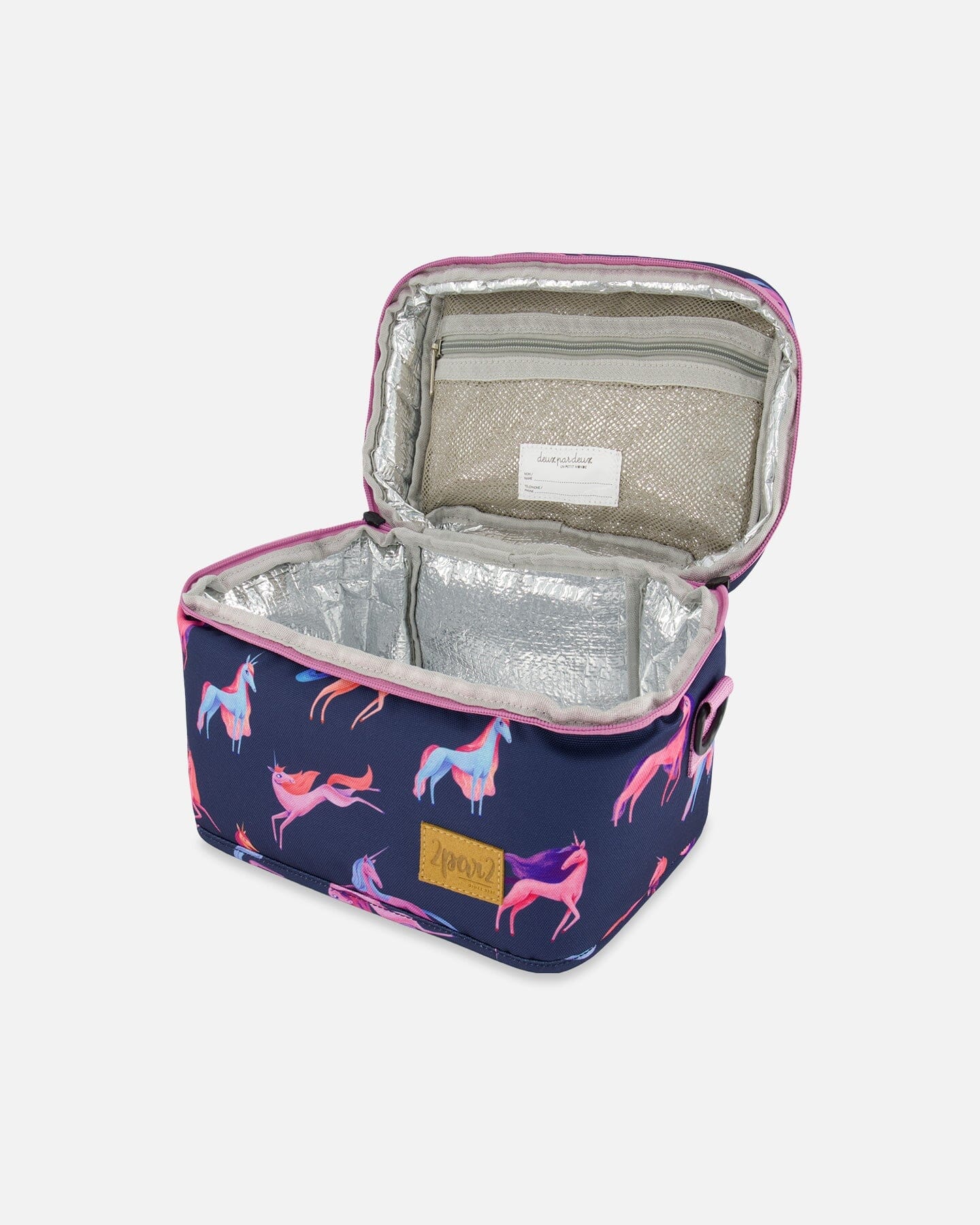 Lunch Box Navy Printed Unicorn - G20ZBL_012