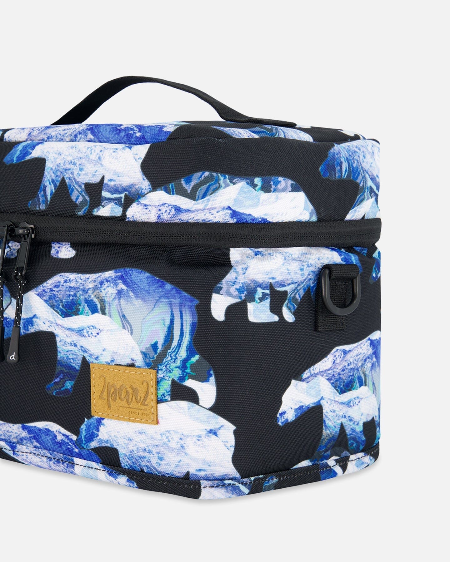 Lunch Box Black Printed Polar Bears - G20ZBL_022