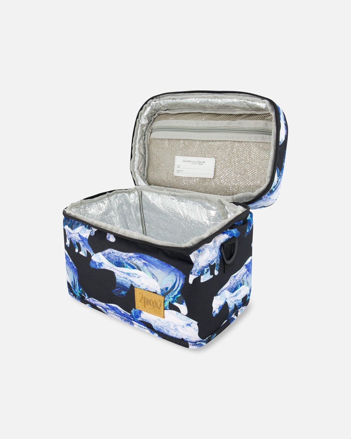 Lunch Box Black Printed Polar Bears - G20ZBL_022