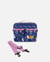 Lunch Box Navy Blue Printed Kitten - G20ZBL_041