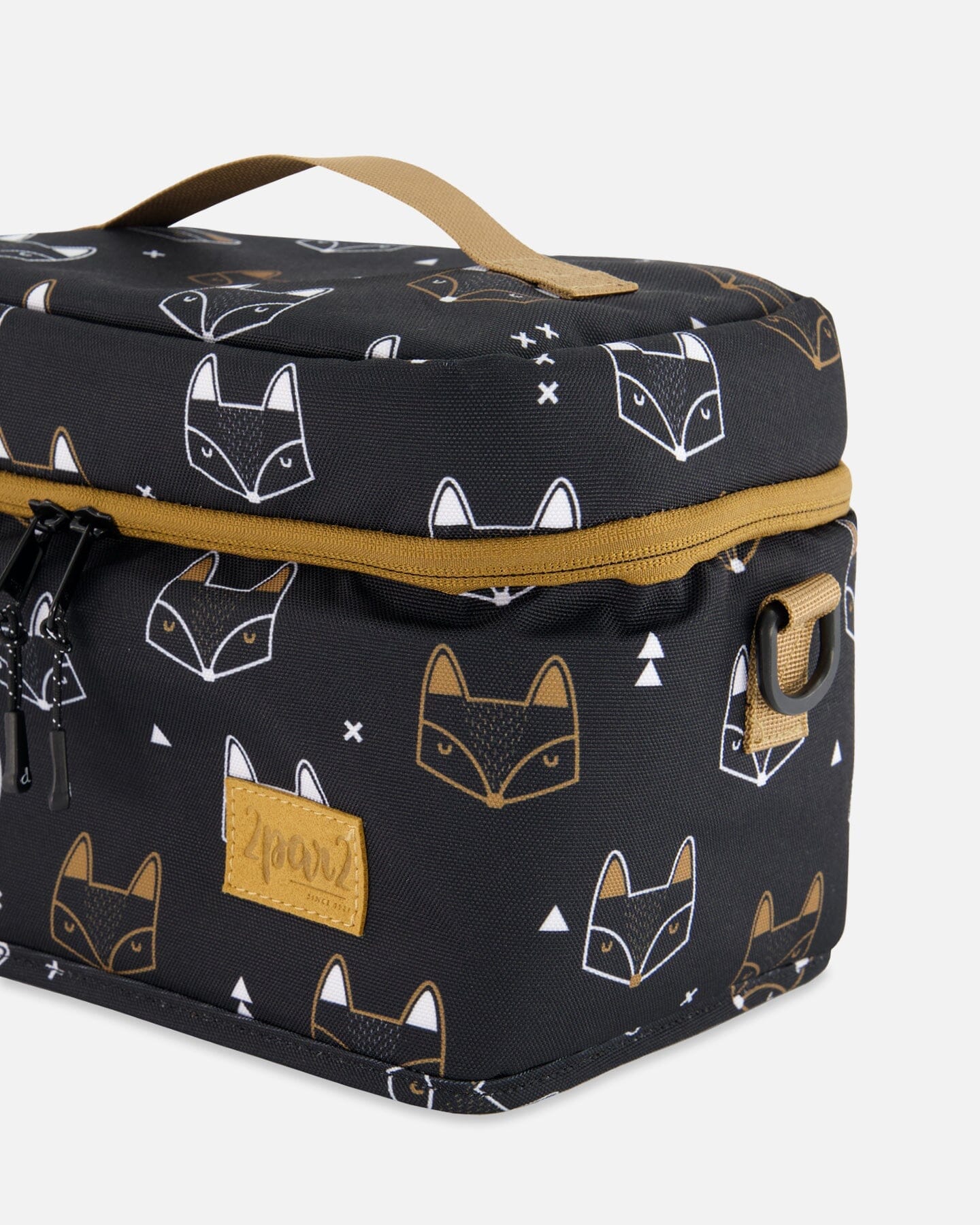 Lunch Box Black Printed Fox - G20ZBL_043