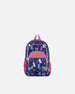Toddler Backpack Navy Blue Printed Kitten - 16L School Supplies Deux par Deux 