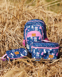 Toddler Backpack Navy Blue Printed Kitten - G20ZSD2_041