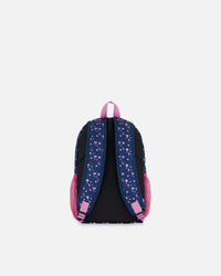 Toddler Backpack Navy Blue Printed Kitten - 16L School Supplies Deux par Deux 