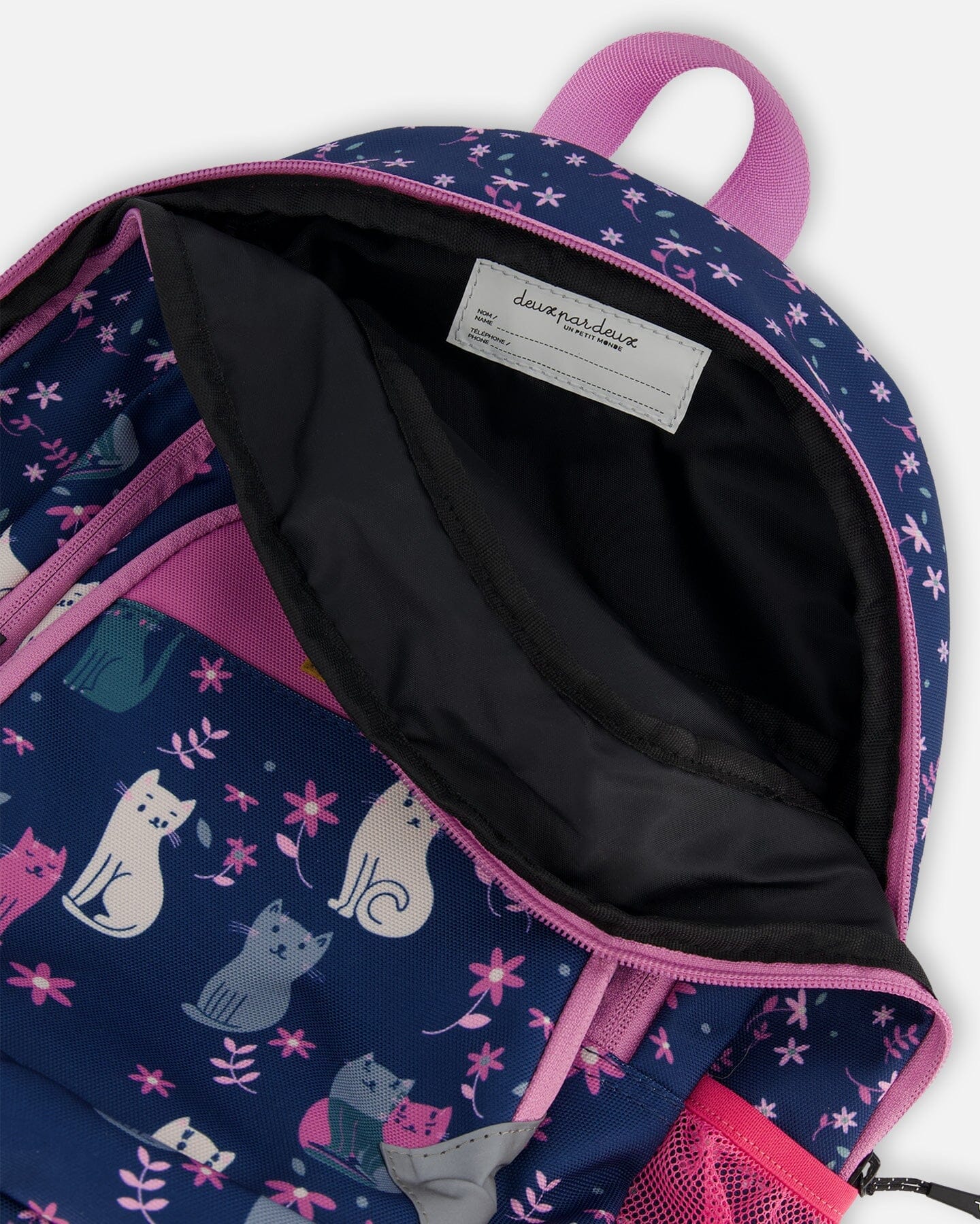 Toddler Backpack Navy Blue Printed Kitten - G20ZSD2_041