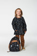 Toddler Backpack Black Printed Fox - G20ZSD2_043