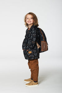 Toddler Backpack Black Printed Fox - G20ZSD2_043