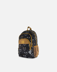 Toddler Backpack Black Printed Fox - G20ZSD2_043