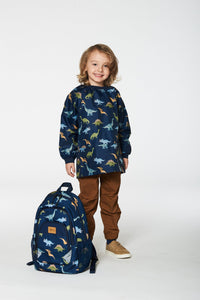 Toddler Backpack Navy Blue Printed Dinosaurs - G20ZSD2_047