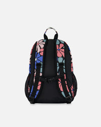 Backpack Printed Retro Flowers - 18L School Supplies Deux par Deux 