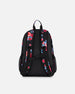 Backpack Black Printed Roses - 18L School Supplies Deux par Deux 