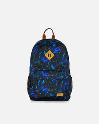 Backpack Black Printed Storm - 18L School Supplies Deux par Deux 